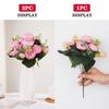 Artificial Flowers Retro Silk Rose Bouquet Hydrangea Peony Flowers Vintage Bride Holding Home Wedding Decoration Accessories