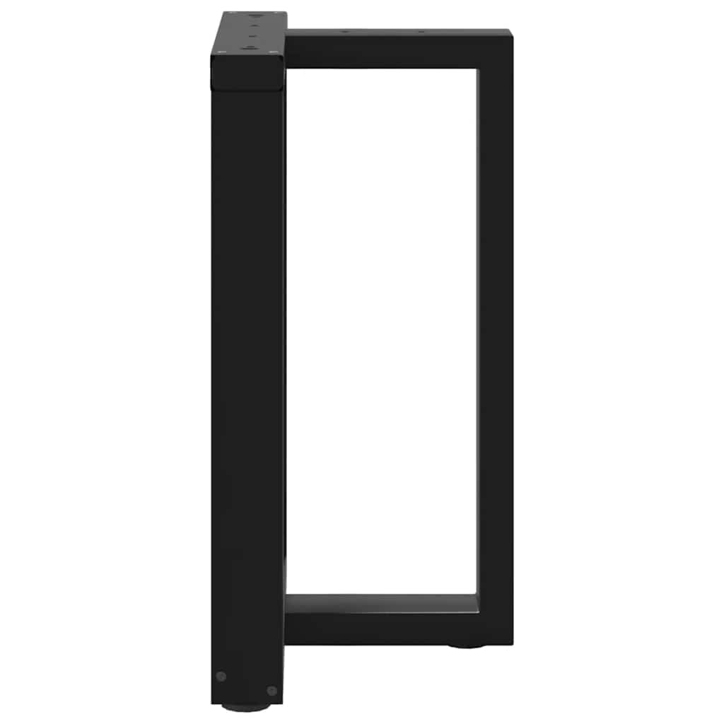 Vidaxl Nogi Do Stołu Jadalnego, 2 Pcs., Czarne, 50X35X(72-73) Cm, Stal