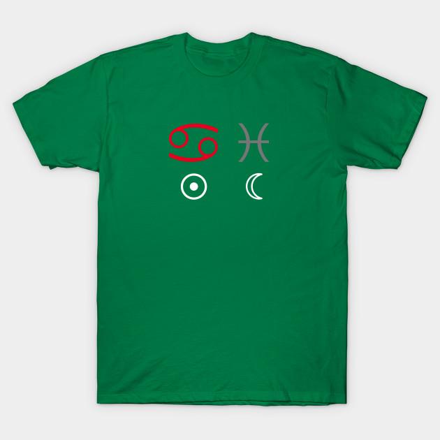 Unisex Fashion TShirt Cancer Sun Pisces Moon Zodiac Sign Print TShirt Plus Size XS-6XL T-Shirt 100%Cotton Tops O Neck Short Sleeve Tees