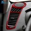 For Kia Soul 1 AM 2010 2011 2012 2013 Real Soft Carbon Fiber Sticker LHD RHD Car Air Outlet Frame Side of Center Console Trim