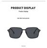 Men's Lightweight Polarized Metal Sunglasses - UV Protection, Black Outdoor Design