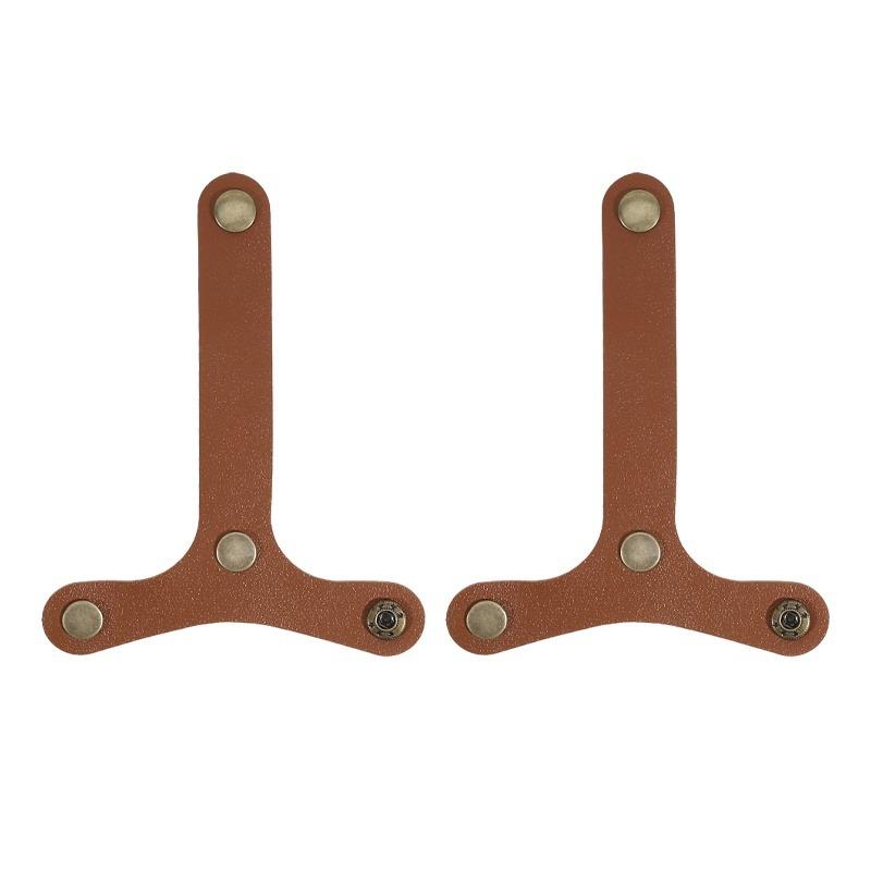 

2Pcs T-Shape Luggage Hanging Belt Leather Buckle Anti-Loose Suitcase Strap Travel Bag Accessories