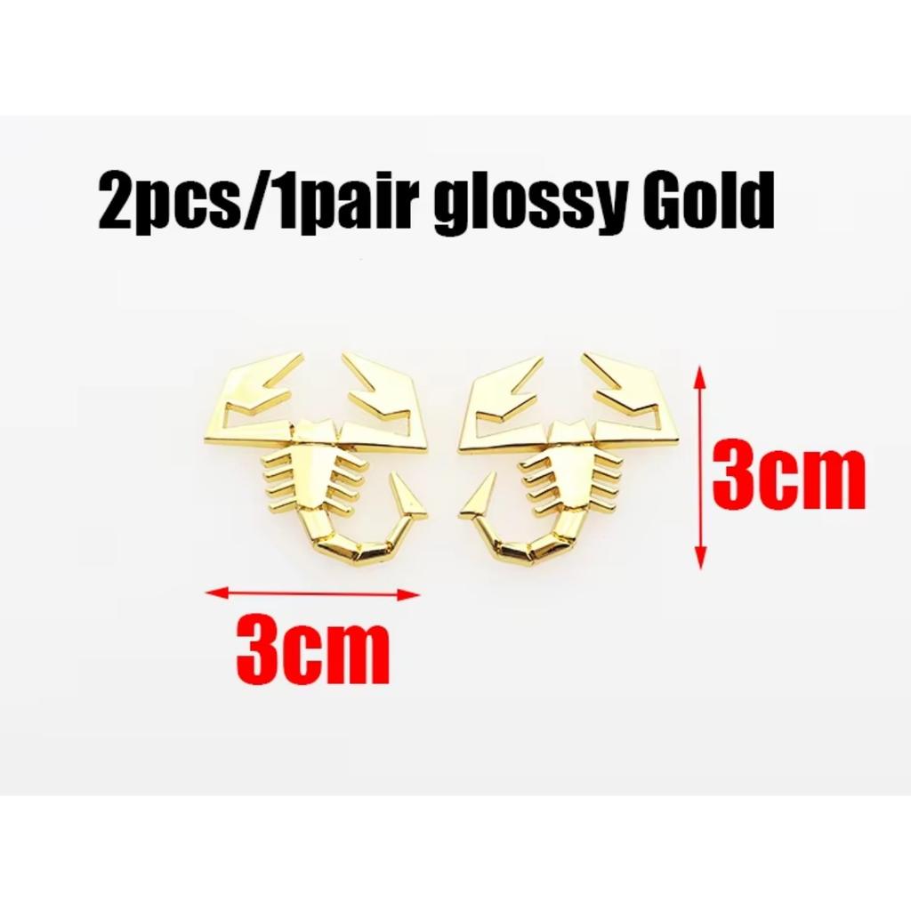 1 Stück 3D Metall Auto Kotflügel Seite Logo Heck Kofferraum Emblem Abzeichen Aufkleber für Abarth 500 600 124 125 595 Egea