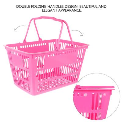 Basket Shopping Baskets Storage Handles Grocery Mall Cart Organizing Retail Kids Supermarket Sundries Store Vegetable Practical