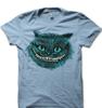 CHESHIRE Katt blå Alice i Underlandet Allt galet här Hattmakaren BLÅ t-shirt 9583