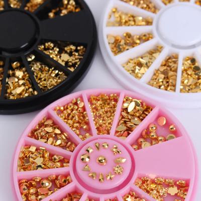 1 Wheel Mixed 12 Shapes 3D Nail Studs Art Decors DIY Decoration Manicure