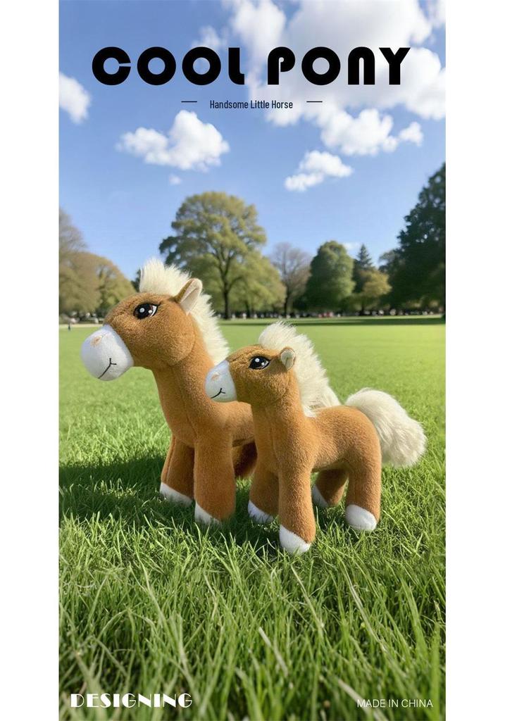 Charming Little Horse Figurine with Silky Smooth Finish and Lively Eyes