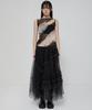 Peulleeoeob Tulle Layered Long Skirts (Fl-266_Black)