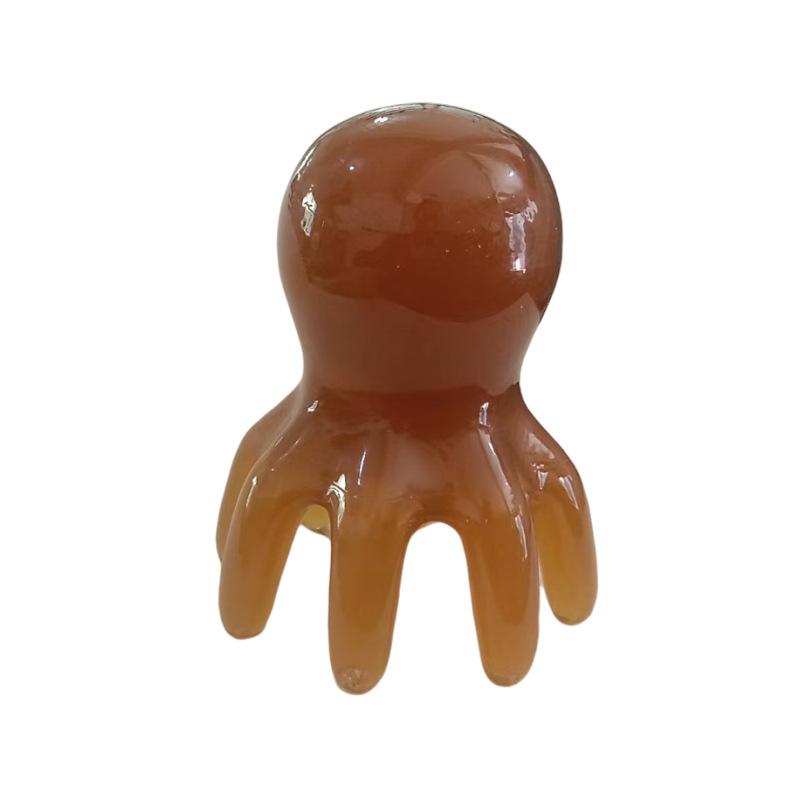 1pc Octopus Shaped Head Meridian Acupoint Massage Comb Wide Tooth Scalp Comb Back Neck and Back Manual Deep Massage Tools
