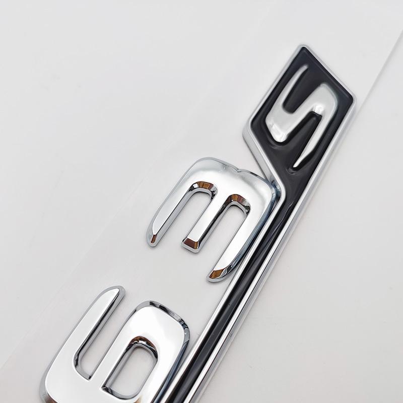 CWDRF1 3D ABS Chrome Black E63 Mercedes Benz S Logo E63S Badge Letter Sticker E63S Accessory Car Trunk Badge