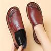 Spring Luxury Women Flat Shoes Retro Vintage Leather Loafers Black Women's Shoes
