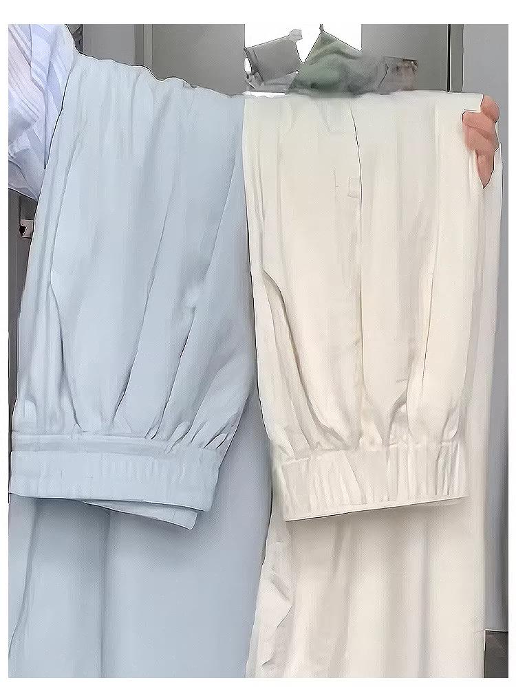Milk Puff Women's High Waist Wide Leg Sports Pants - Slimming Lazy Style (Spring/Autumn 2026)