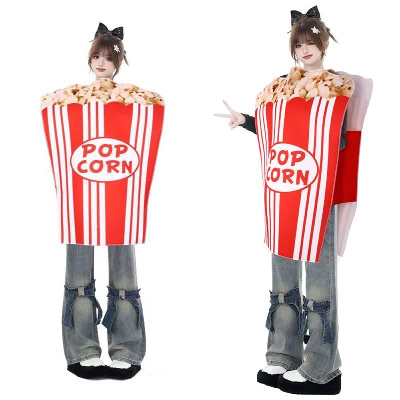 Costume Cosplay Popcorn Food Themed Halloween Party Stage Fashion Performance