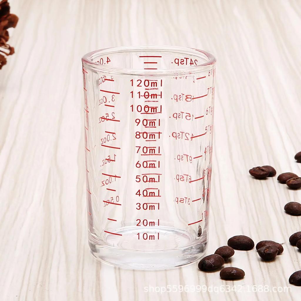 Shot Glass Measuring Cup 3OZ/90ML 4OZ/120ML Liquid Heavy High Espresso Glass Cup kitchen tool