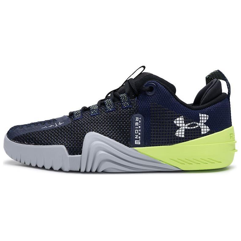 Under Armour Tribase Reign 6  Black Grey Green  Men s 3027341-401 EU 43