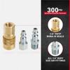 ABBP-(S-210) 12-Piece M-Style Air Coupler And Plug Kit 1/4" NPT Connection Max Pressure 300 PSI Flow Rate 40 SCFM