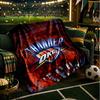 Thunder Basketball Team Blanket Lightweight Flannel Bedding Blanket Perfect for Travel, Camping, Living Rooms, Offices, Sofas, Fan Christmas Gift