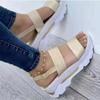 Fashion Women's Sandals Beach Casual Heeled Sandal Platform Elegant Wedges Ladies Shoes Buckle Strap Luxury 2025 Summer Footwear Size 43