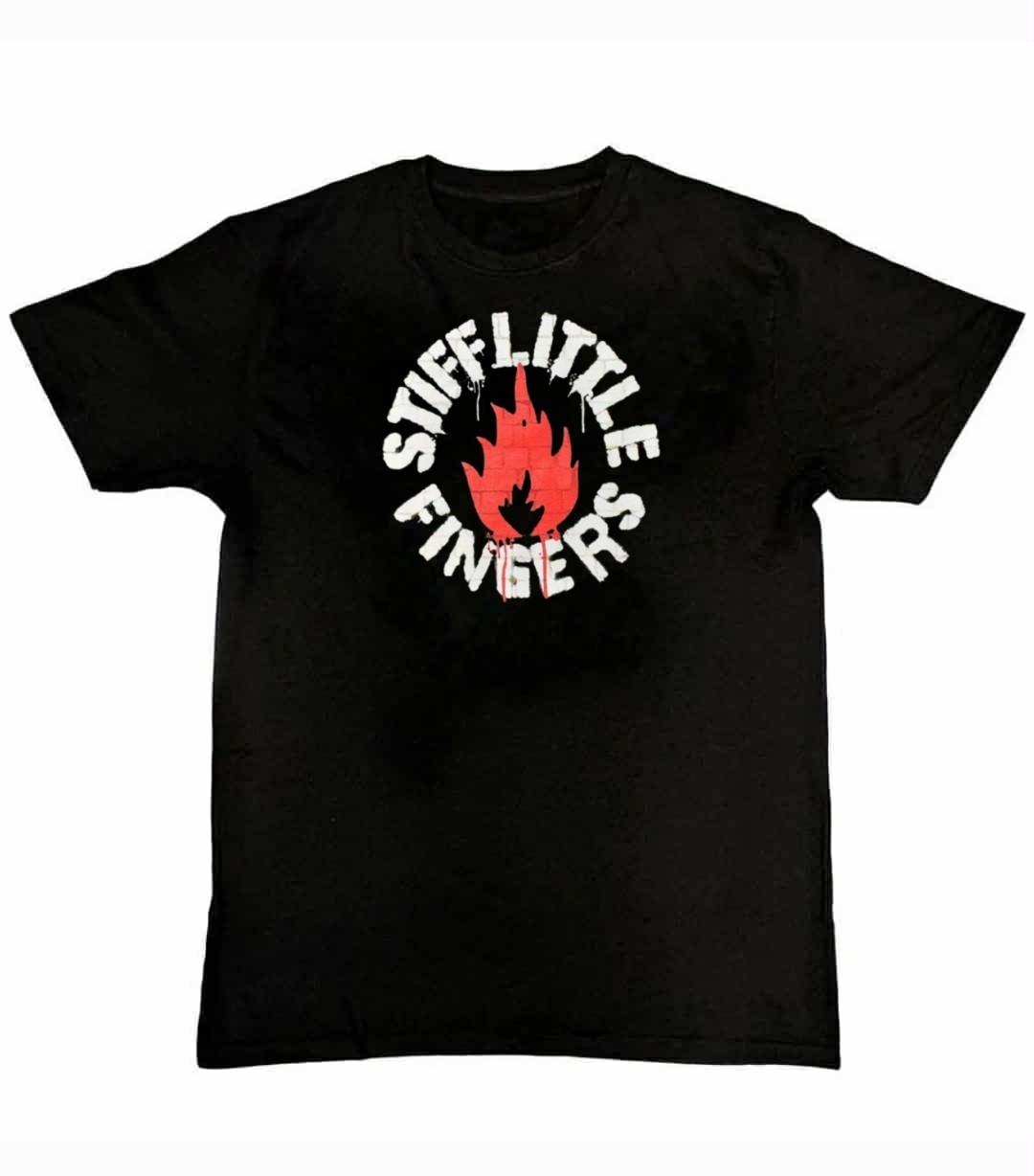 Stiff Little Fingers Wall Black Punk Graphic Print T-Shirt XXXXL