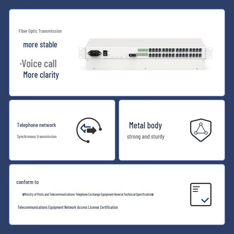 Zhongke 24-Channel Digital Telephone Fiber Optic Transceiver