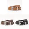 Genuine Leather Belt For Men With Silver Buckle Durable Twoply Cowhide For Casual And Formal Wear