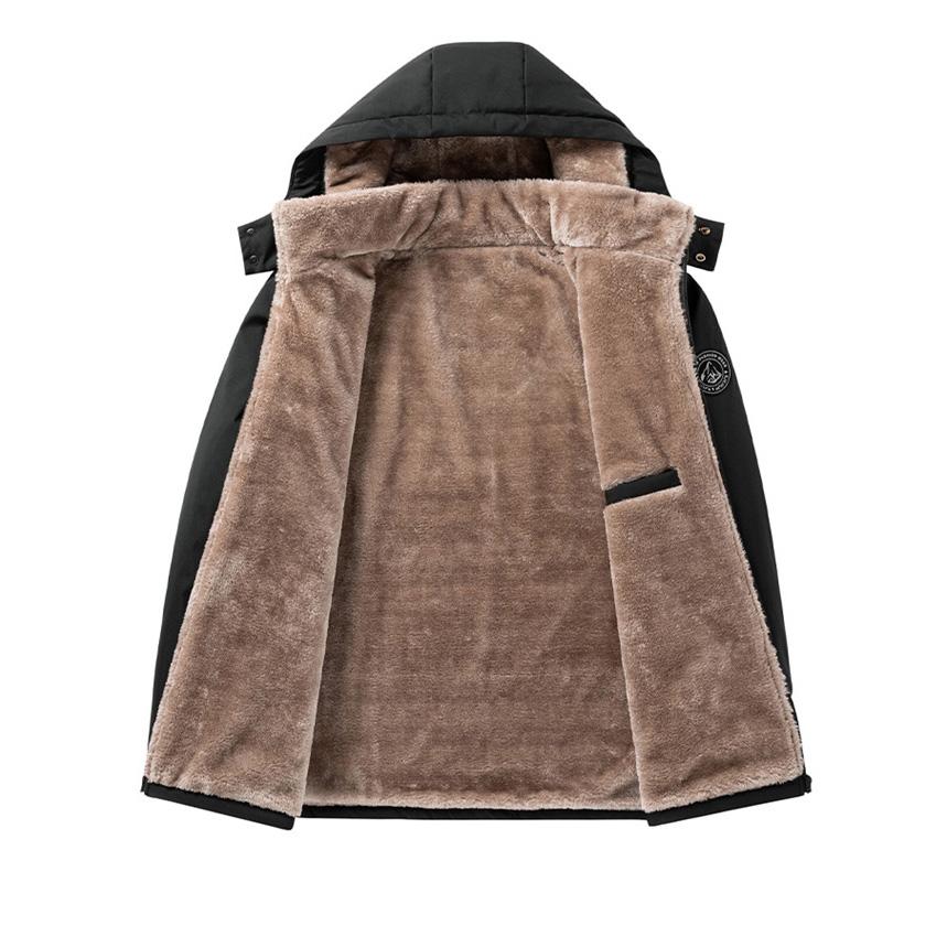 Men's Winter Jacket Parkas Coat Casual Clothing Padding Thickened Fleece Jacket Male Derachable Hooded Windbreaker Clothing