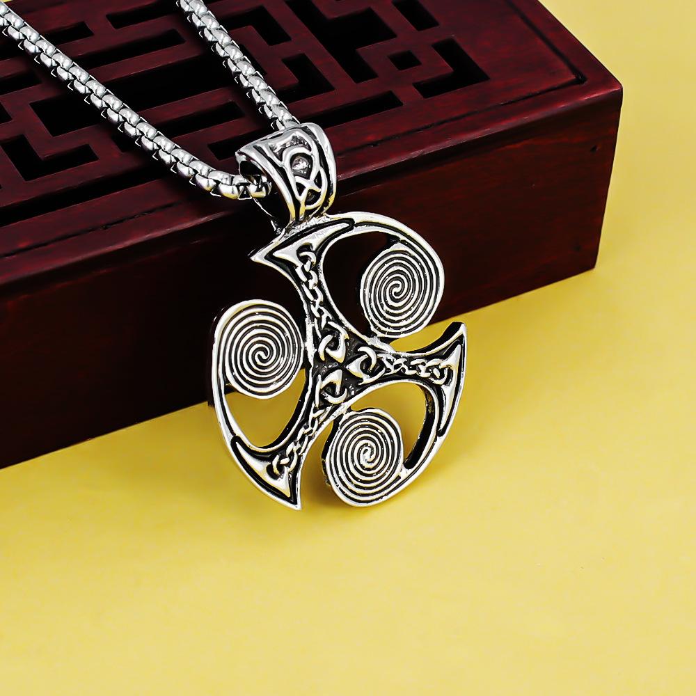 Ожерелье Геометрическое Круглое Модное Бумеранг Высококачественное Трендовое Мужская Цепочка на Ключицы Кулон 50CM(Necklace Size)