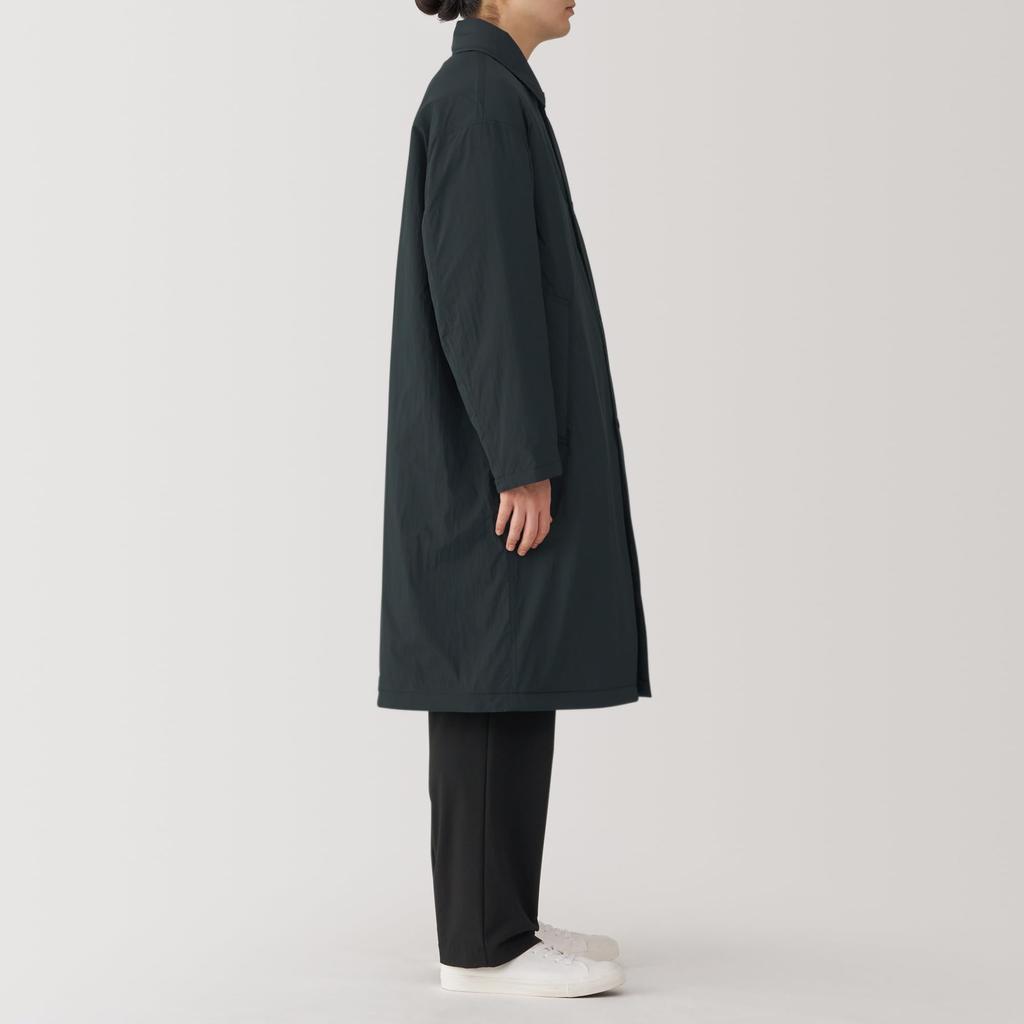MUJI Washable Padded Trench Size AD0VNA4A Men's Coat, Black, L,