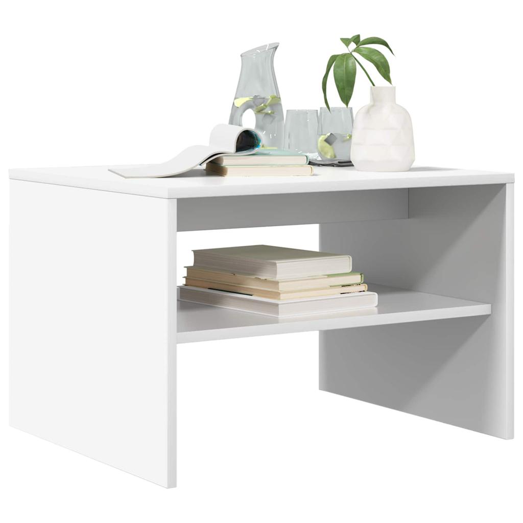 White Coffee Table 60 x 50 x 40 cm Particleboard