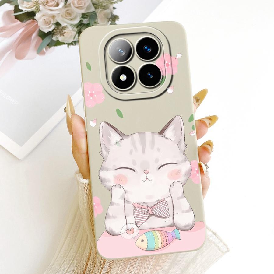 For Xiaomi Redmi Note 14 Pro Plus Case 14Pro 4G Soft Silicone Cover flower Cherry Phone Case For Redmi Note14 14Pro+ Coque Funda