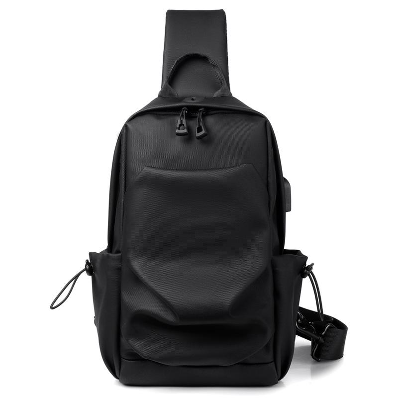 

Men s Breast Bag, Water-proof and Wear-resistant Shoulder Bag, Simple and Fashionable Commuter Messenger Bag. чорний