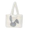 Casual Faux Fur Shoulder Bag Soft Large Capacity Shopper Handbag Rabbit Print Furry Fluffy Fluffy Handbag Women Use