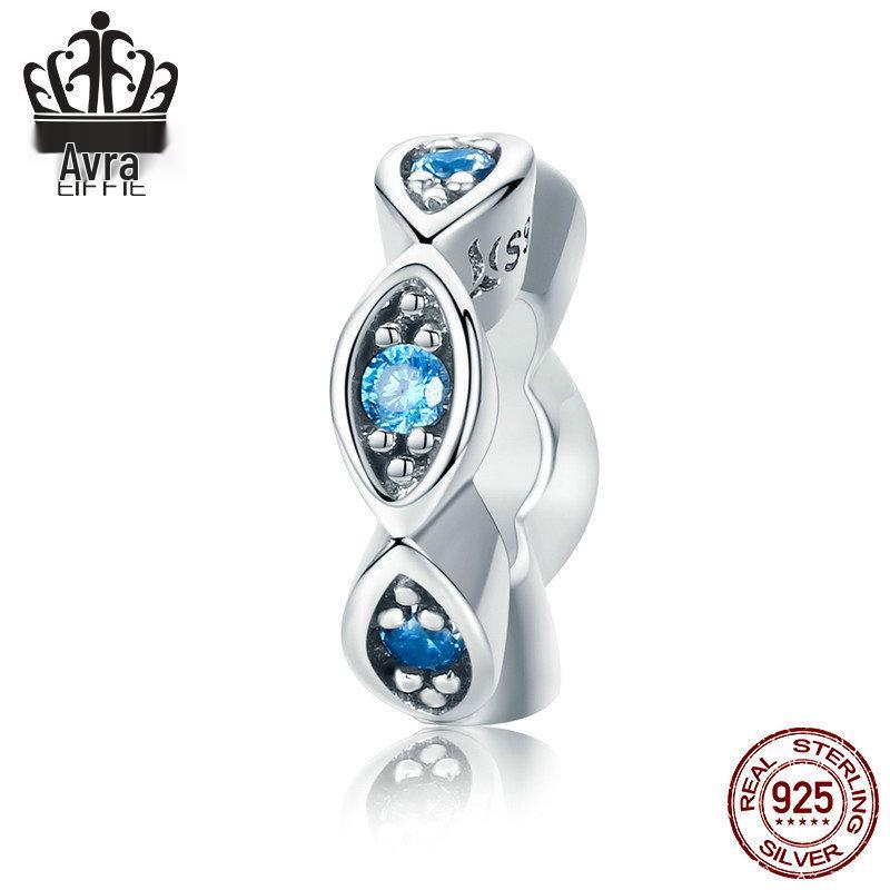 

Браслет Avle S925 из стерлингового серебра с подвеской «Глаз дьявола» и бусинами с эмалью