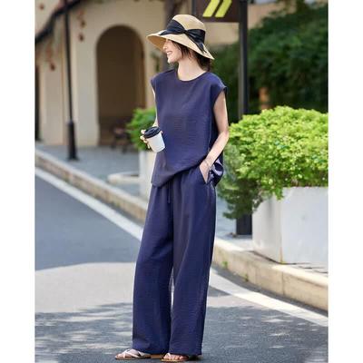 Completo Estivo in Misto Lino Due Pezzi da Donna TERRE BLEUE