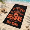 Cleveland Browns Custom Name Beach Towels Also Serve As Bath Towels Summer Essential a Musthave for the Outdoors the Beach and the Pool