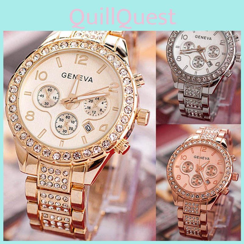 Elegant 2019 New Stainless Steel Luxury Women Crystal Quartz Analog Wrist Watch With Timeless Appeal
