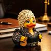 Colorful Rhinestone Duck Decorations Charming Novelty Ornament Musical Theme with Guitar Creative Music Inspired Figurines Decor Decorative