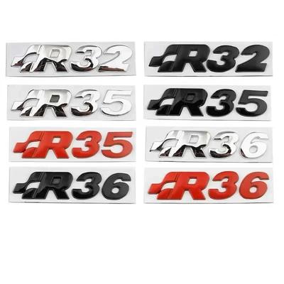3D Metal R32 R35 R36 Rear Suitcase Emblem Badge Sticker for VW SR32 SR35 SR36 Volkswagen Golf MK4 Passat Tiguan