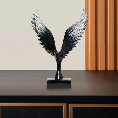 Abstrakte Skulptur Flügel Statue Ästhetische Ausbreitung Figurine Sammlung für Wohnzimmer Schlafzimmer