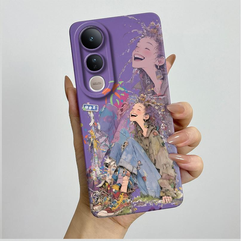 For Vivo V50 Lite 5G Phone Case Aesthetic Luxury Soft Silicone Shockproof Camera Lens Protective Back Covers Anti Slip Fundas