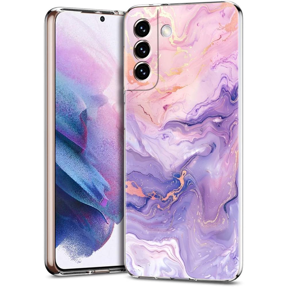 Fashion Marble Pattern Phone Case For Samsung Galaxy S24 Ultra S23 FE S22 S20 S21 5G S10 S9 Plus S10E S8 Silicone Clear Cover