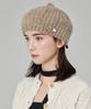 Bajal Safety Pin Knit Beret Dark Beige