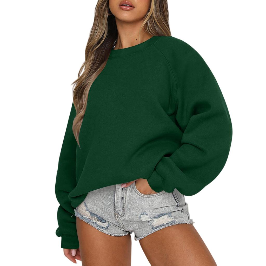 Sweatshirts For Women Oversized Crewneck Fleece Pullover Long Sleeve Tops Comfy Fall Winter Fashion Outfits