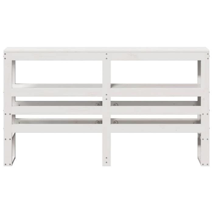 VidaXL Headboard with Shelves White 140 Cm Solid Pine Wood, Wooden Headboard, Headboard with Storage, Headboard 850885