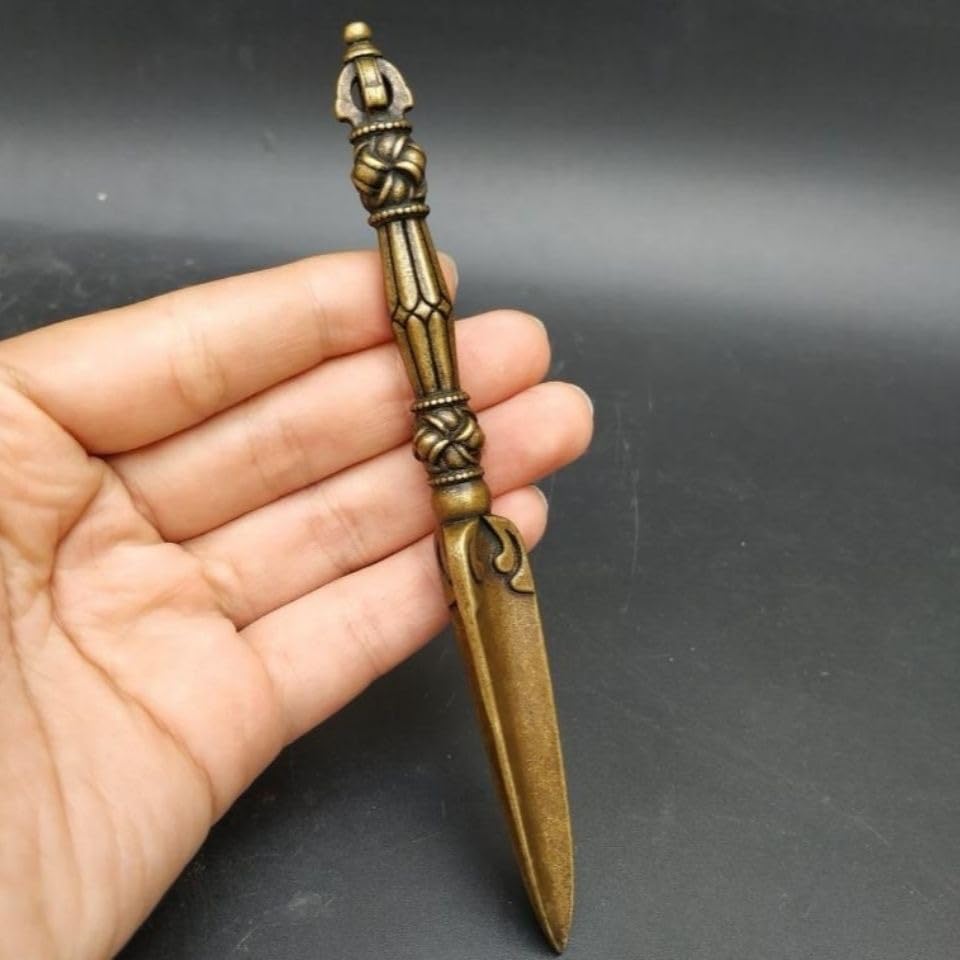Brass Vajra, 13.5cm Long, Perfect for Esoteric Buddhism, Perfect as a Vajra Gift or Talisman.