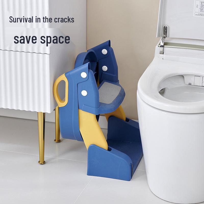 Rutschfester Kindertoilettensitz mit Leiter, faltbarer Töpfchen-Sitz für Kleinkinder und Babys.