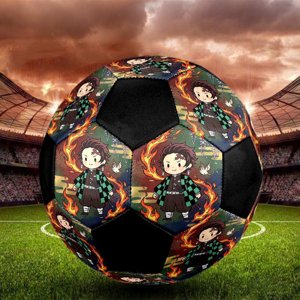 Soccer Ball Colorful Machine Stitched PVC Size 5 Team Training Competition Ready Durable High-Bounce Cool Sports Gift
