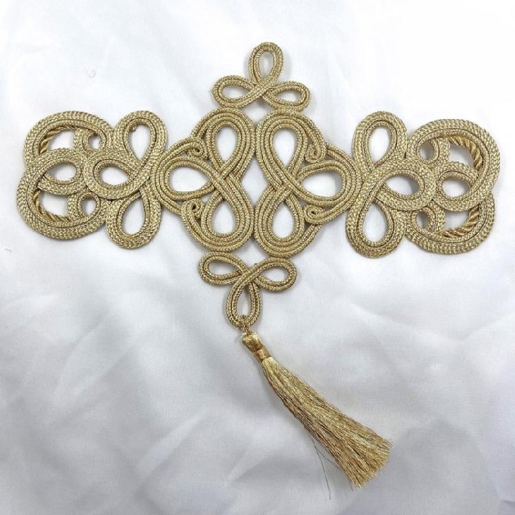 Gold Weaving Flower Tassels Silk Fringes Tassels Festival Decoration Tassels Special Occasion Decorations