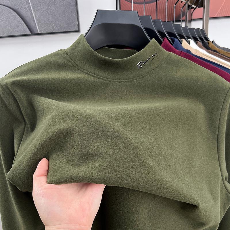 Men's Thermal Half-High Collar Thick Hoodie
