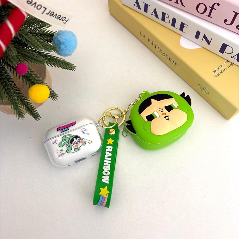 Cute Cartoon Wireless Earphone In-Ear Earbuds With Protective Case And Hanging Rope Strap For Phone Bluetooth Headphone Headsets